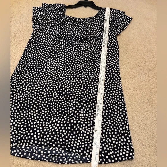 EUC Jessica Howard Ruffle Off-The-Shoulder Mini Shift Dress | Women’s 14 (XL) - Picture 8 of 13